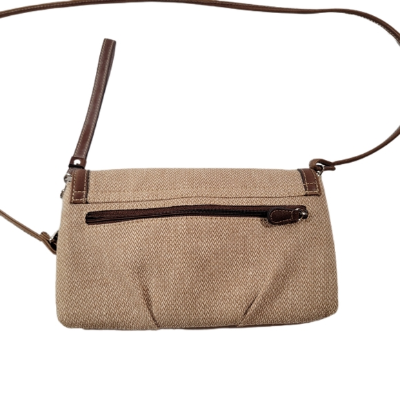 CHAPS Cross Body Wristlet Clutch Purse Tortoise Shell Accent. - Picture 4 of 9